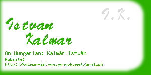 istvan kalmar business card