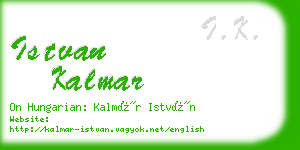 istvan kalmar business card